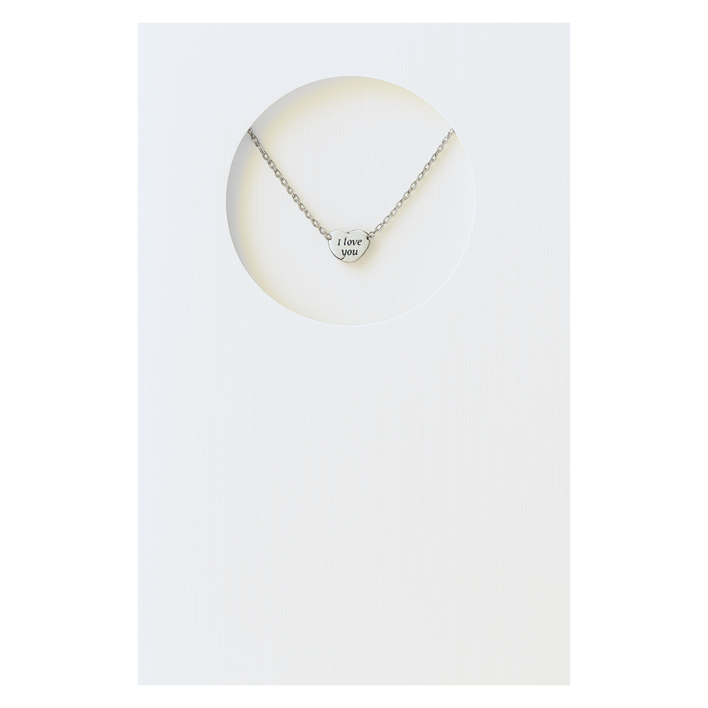 I Love You Pendant Necklace Ready to Gift with Customizable Greeting Card