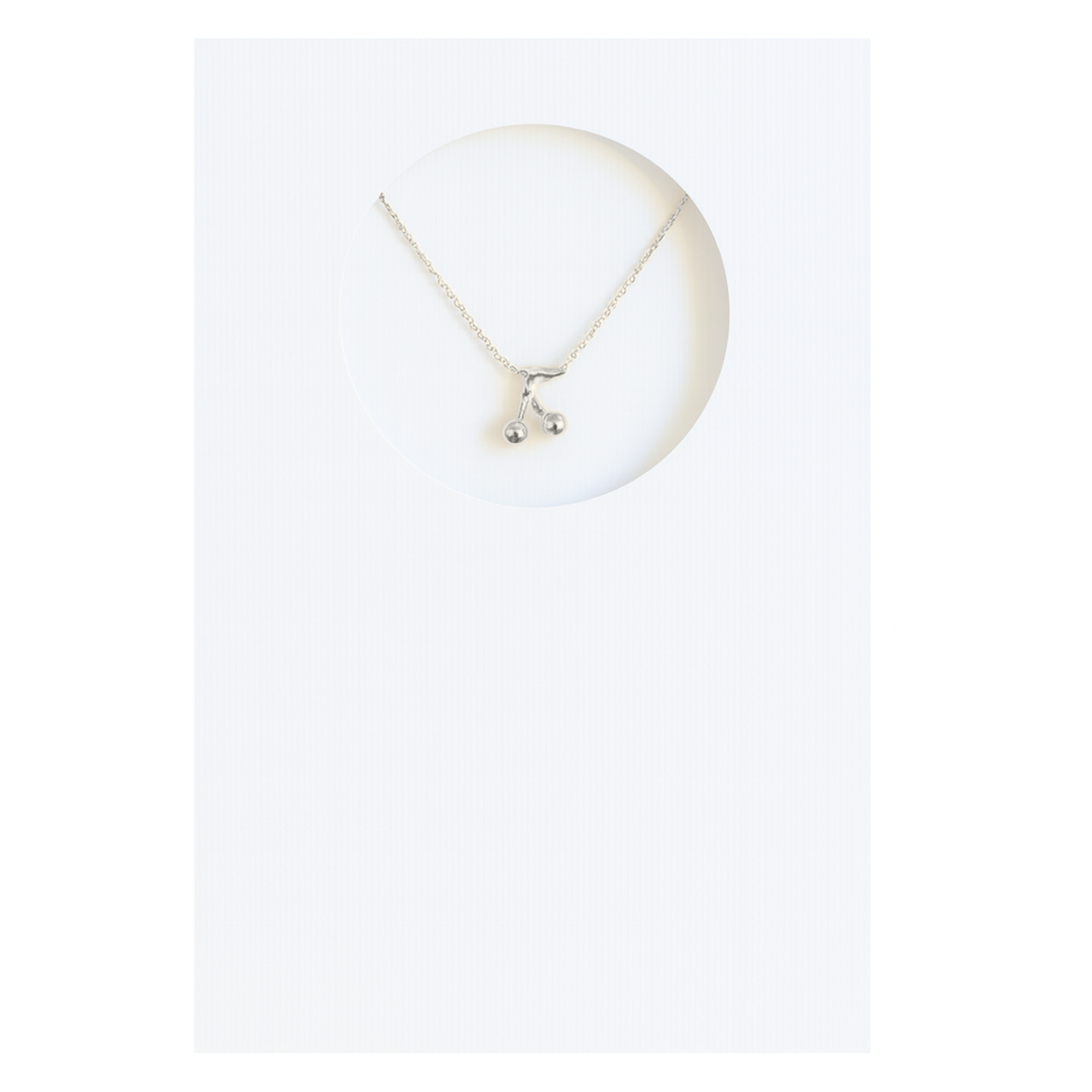 Gold Plated Cherries Necklace with Custom Greeting Card